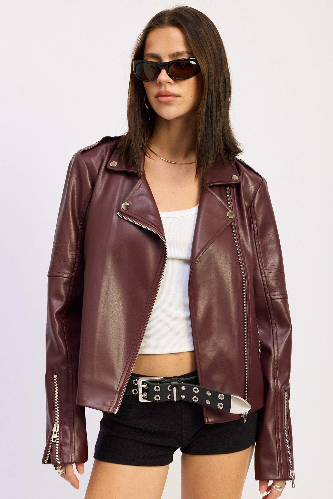 Gia Faux Leather Jacket