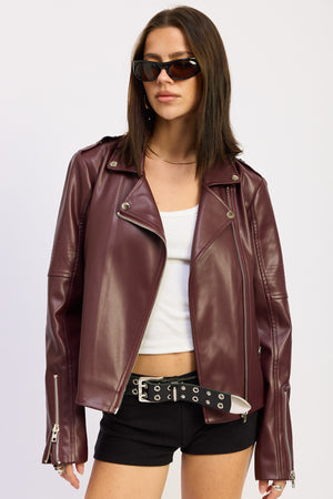 Gia Faux Leather Jacket