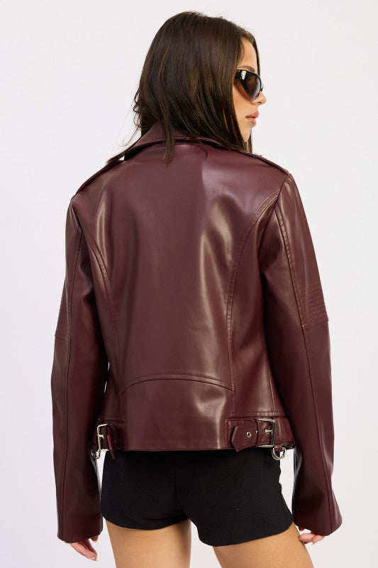 Gia Faux Leather Jacket