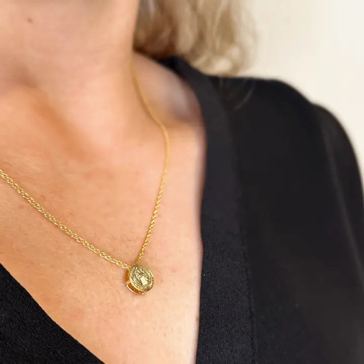 18K Gold Filled St. Benedict Necklace