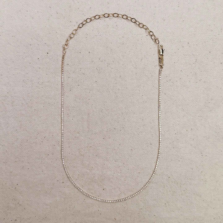 Celine 18K Gold Filled Tennis Necklace – Villa 19 Boutique
