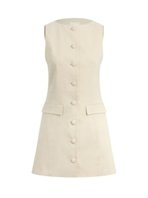 Favorite Daughter The Cece Linen Dress | Off White | Size 4