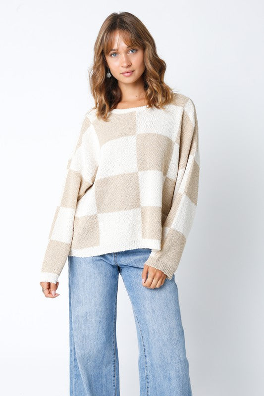 Riley Checkered Sweater