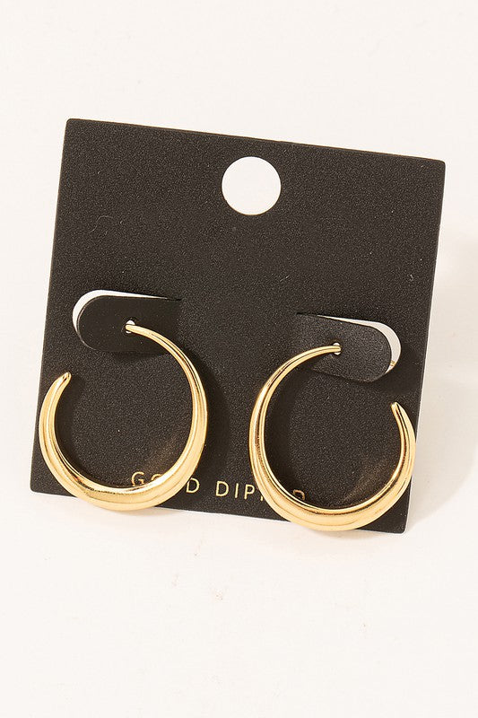 Cecilia 14K Gold Dipped Hoops