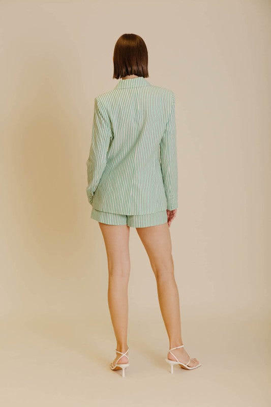Aliana Striped Summer Shorts