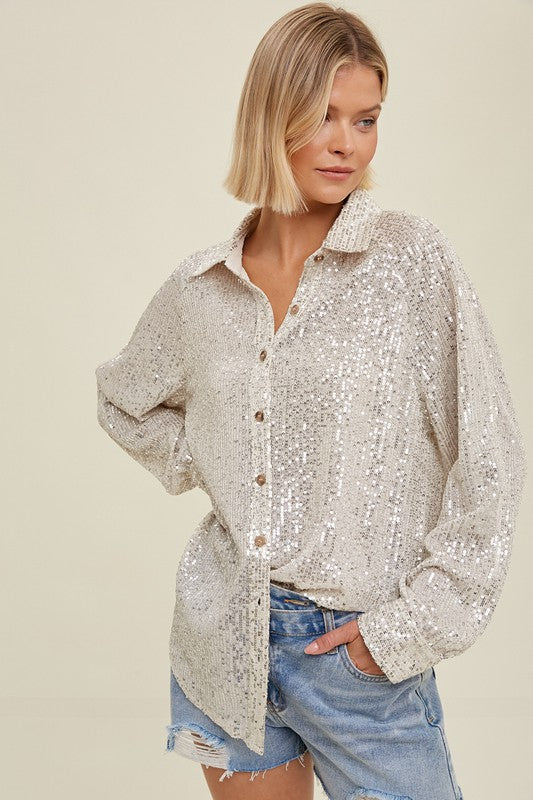 Liza Sequin Blouse