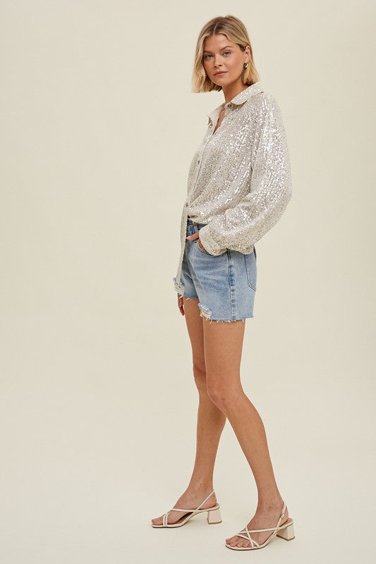 Liza Sequin Blouse