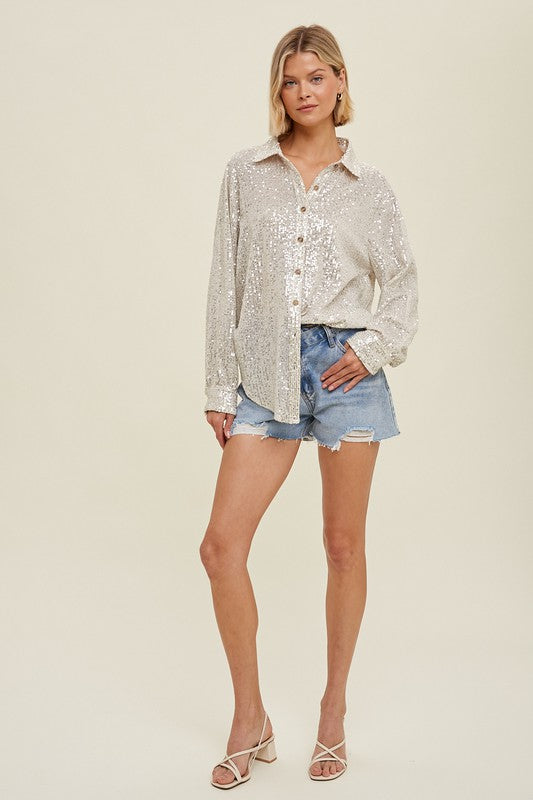 Liza Sequin Blouse