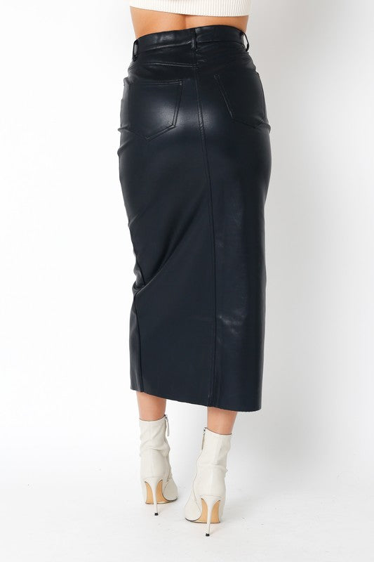 Halle Faux Leather Skirt