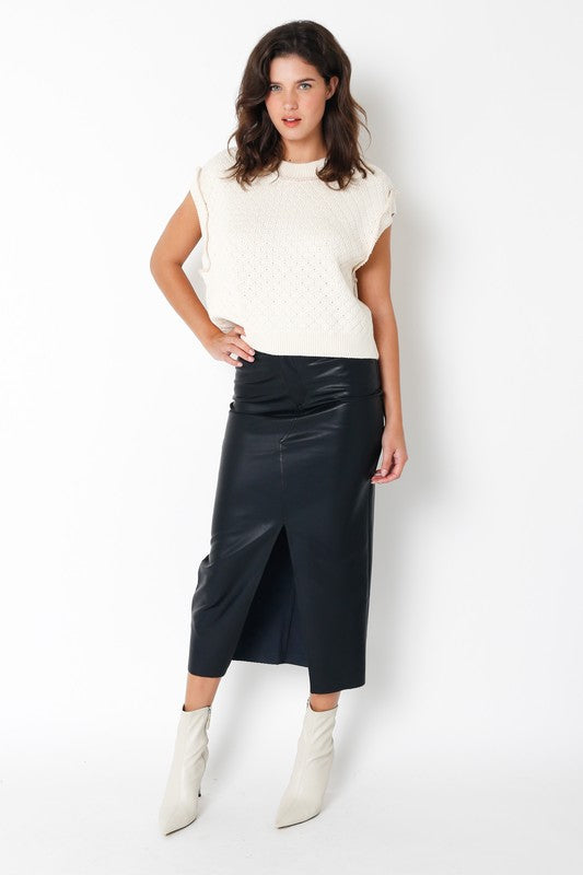 Halle Faux Leather Skirt