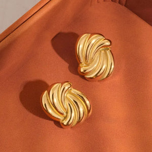 Ava 18K Gold Filled Wave Earrings