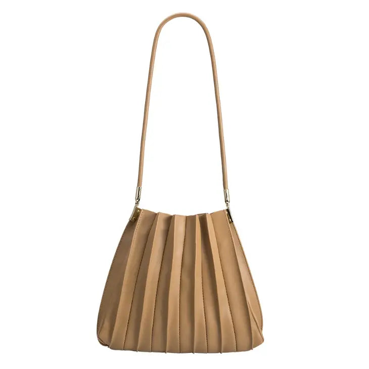 Carrie Vegan Leather Pleated Bag
