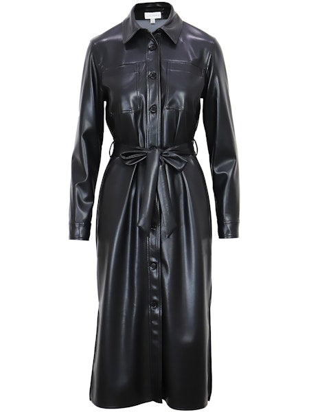 Gellar Faux Leather Dress