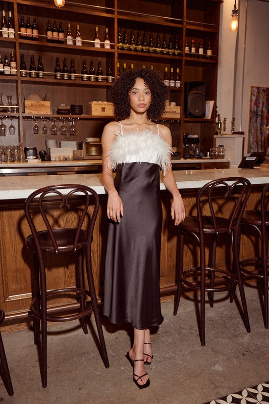 Ellie Feather Slip Dress