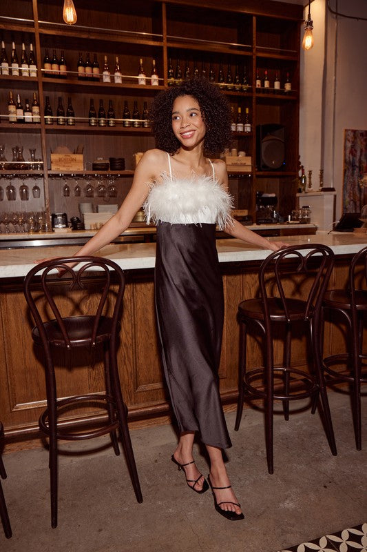 Ellie Feather Slip Dress