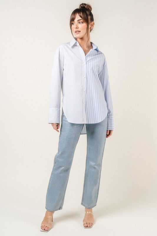 Sia Contrast Stripe Blouse