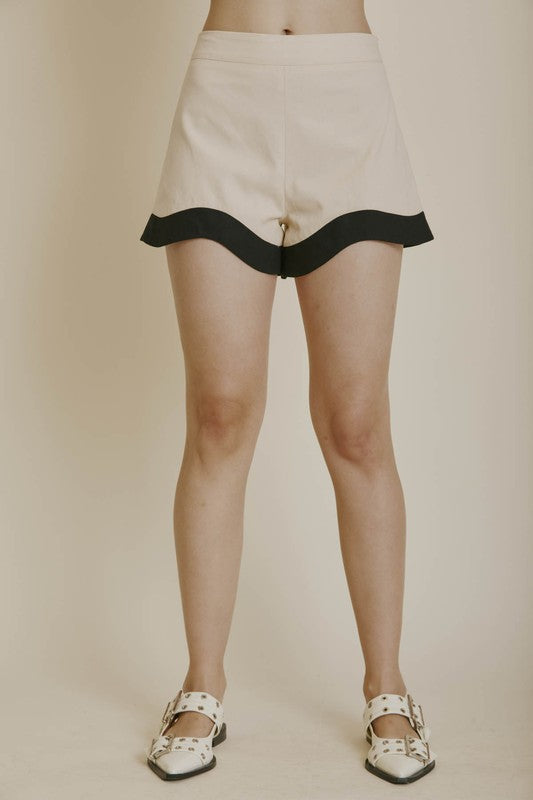 Lena Wave Hem Shorts