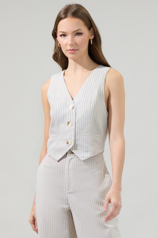 Kasey Stripe Vest