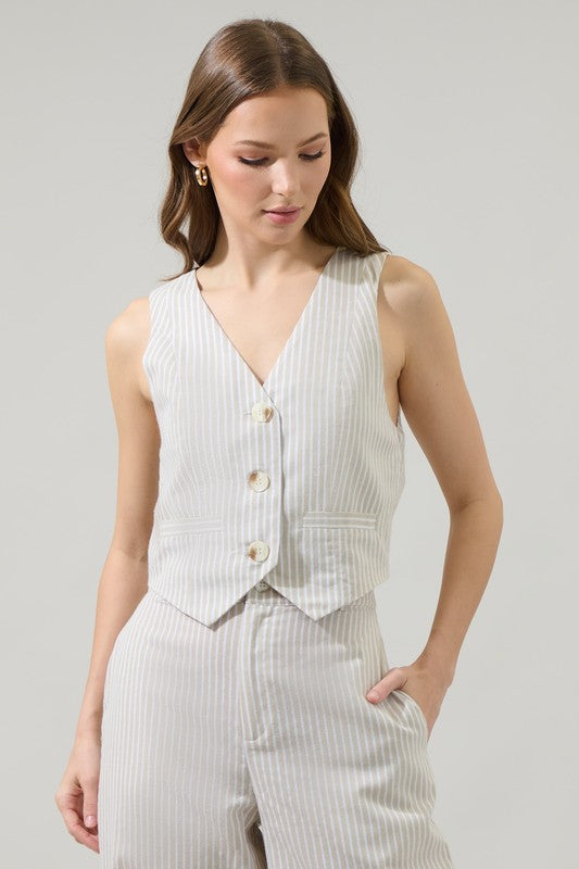 Kasey Stripe Vest