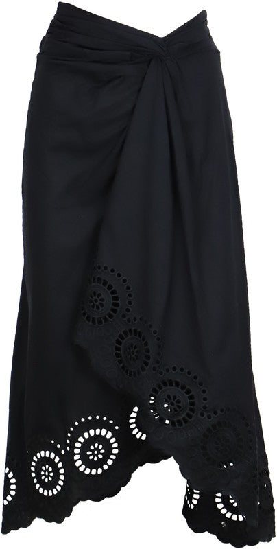 Kai Eyelet Wrap Skirt