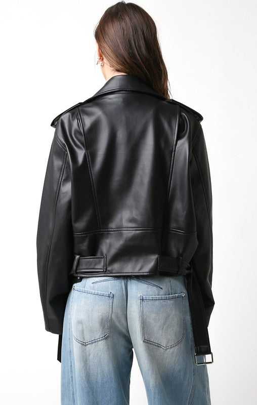 Emery Vegan Leather Jacket