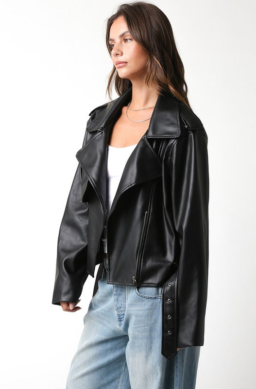 Emery Vegan Leather Jacket