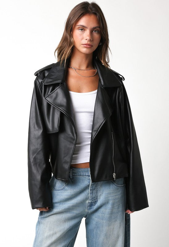Emery Vegan Leather Jacket