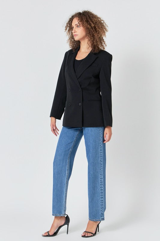 Nora Double Button Blazer