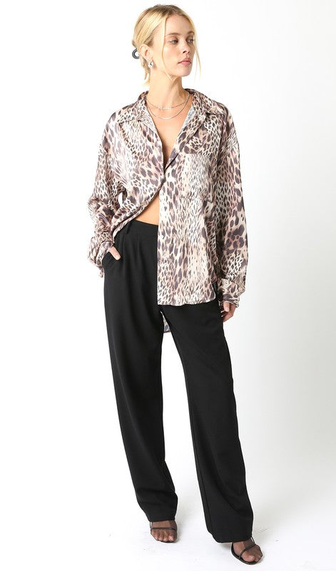 Greta Leopard Blouse