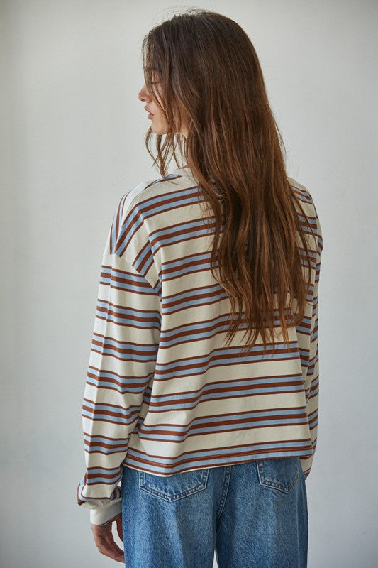 Post Play Striped Long Sleeve