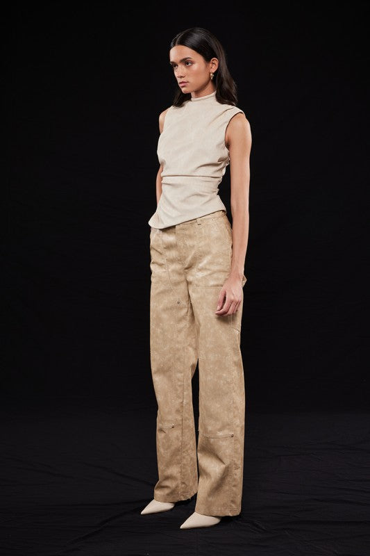 Diana Faux Leather Top