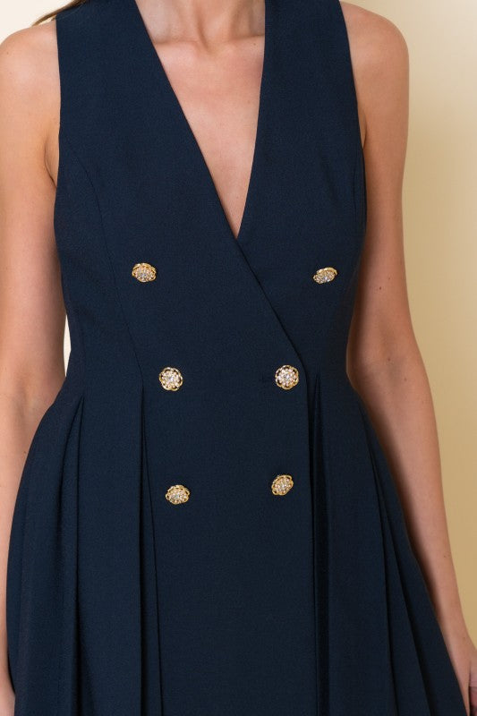 Serena Pleated Mini Dress