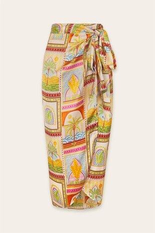 Cortez Wrap Midi Skirt