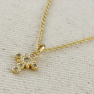 Betty 18K Gold Filled Cross Necklace