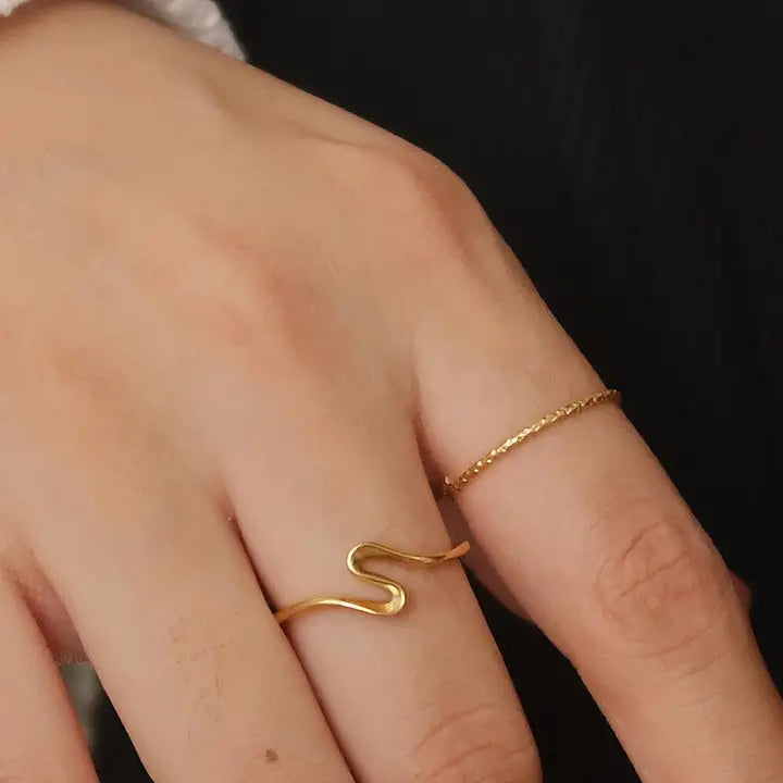 Wave 18K Gold Filled Ring