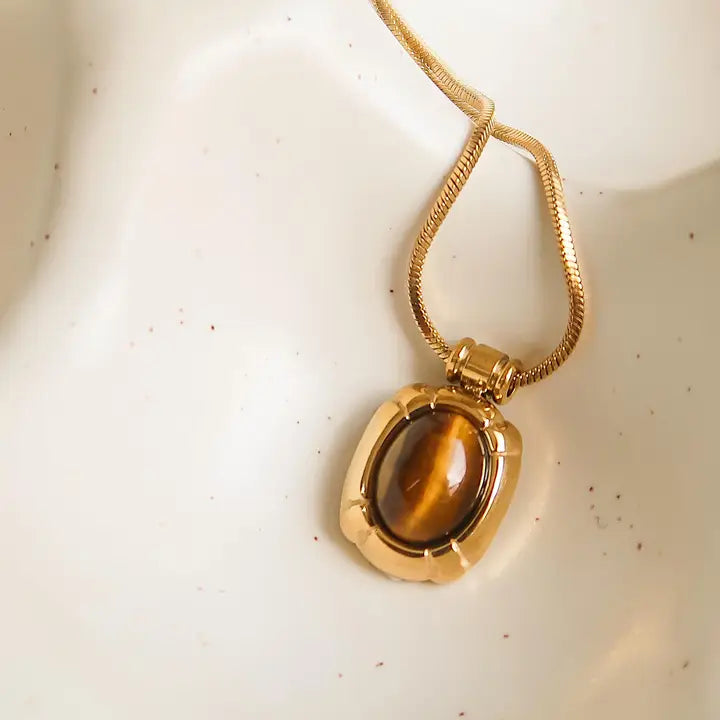 Dax 18K Gold Filled Stone Necklace