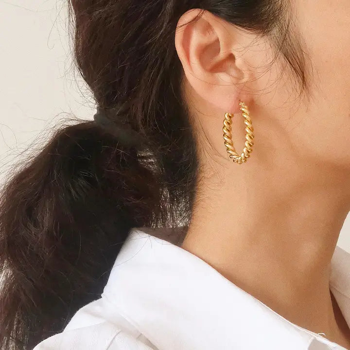 Brooke 18K Gold Filled Braided Hoops