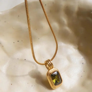 Heidi 18K Gold Filled Stone Necklace