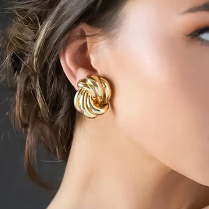 Ava 18K Gold Filled Wave Earrings