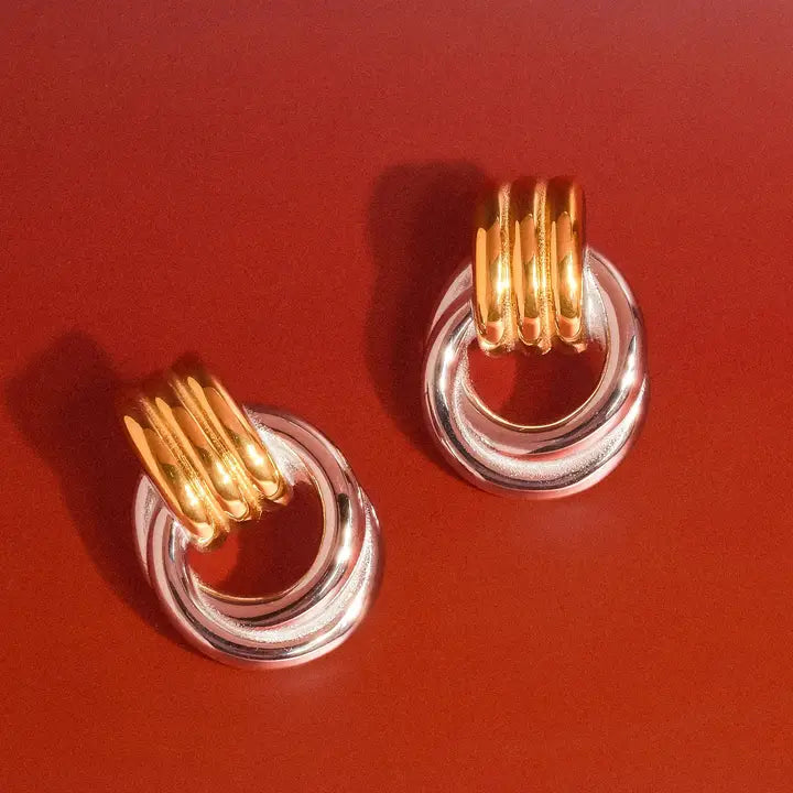Wesley 18K Gold Filled Intermix Earrings