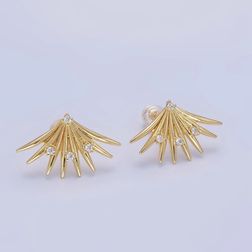 Cate 14K Gold Filled CZ Spike Earrings