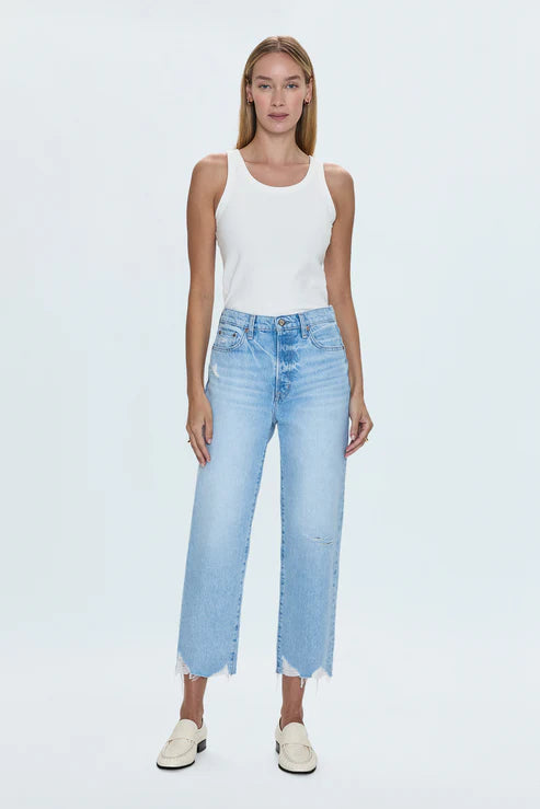 Cassie Crop Denim Pistola