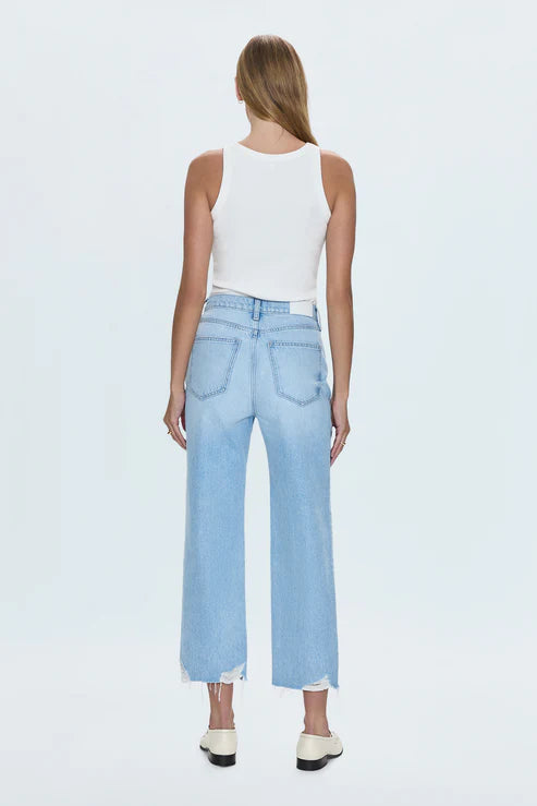 Cassie Crop Denim Pistola