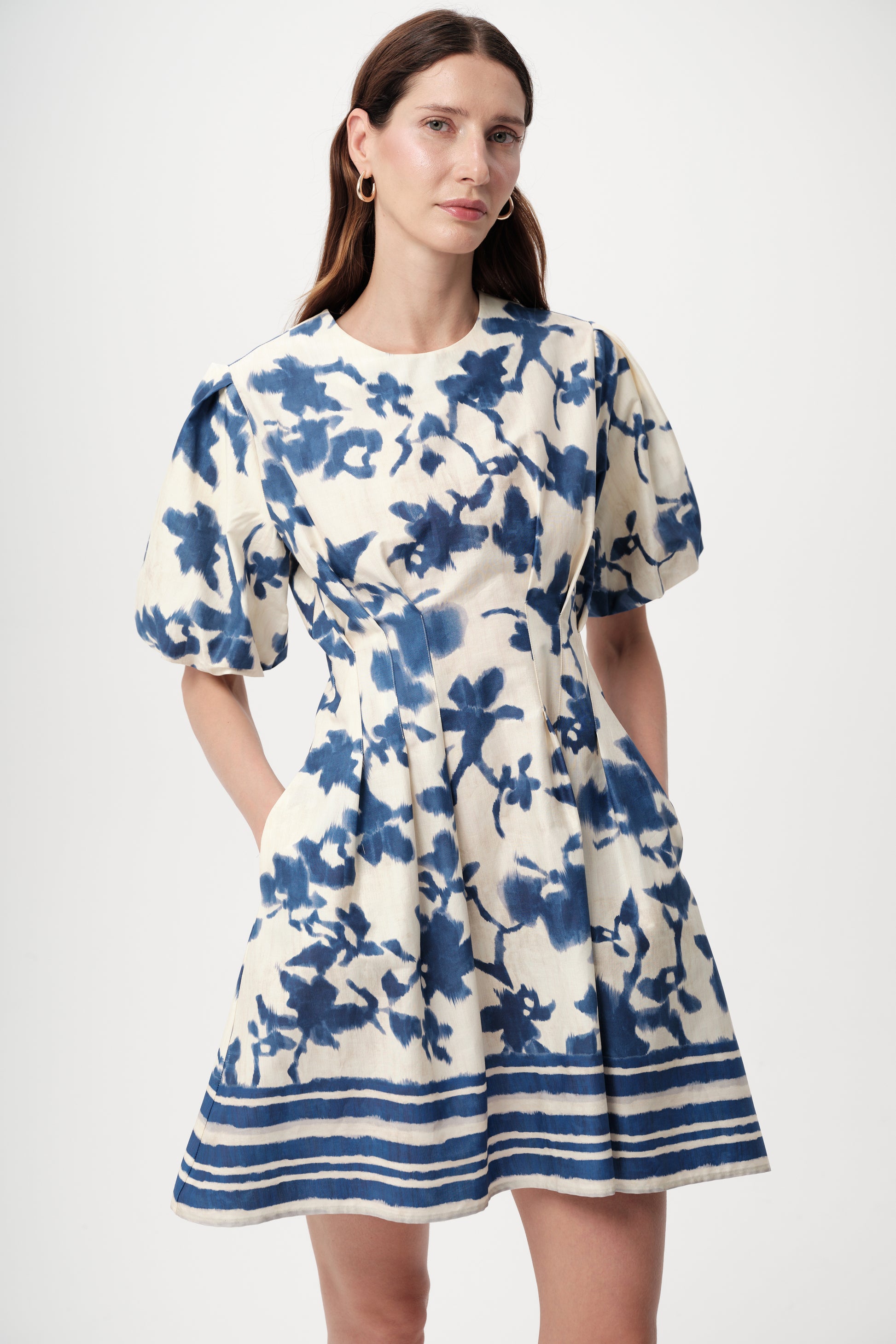 exquise blue dress Arnaude Midi Dress