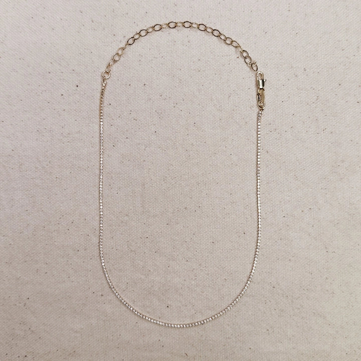 Celine 18K Gold Filled Tennis Necklace