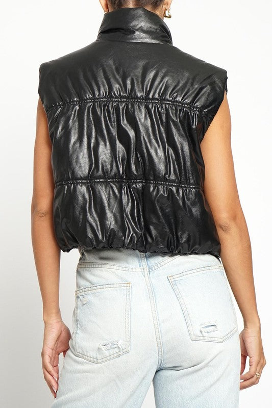Logan Faux Leather Vest