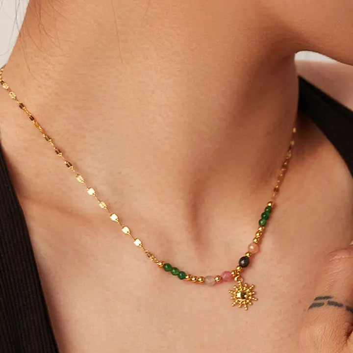 Olympia 18K Gold Filled Sun Necklace