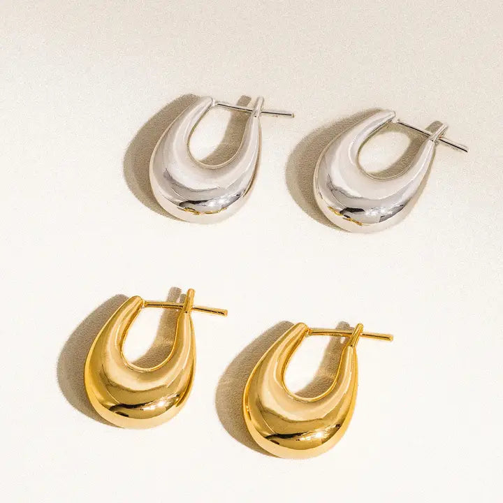 Quinn 18K Gold Filled Hoops