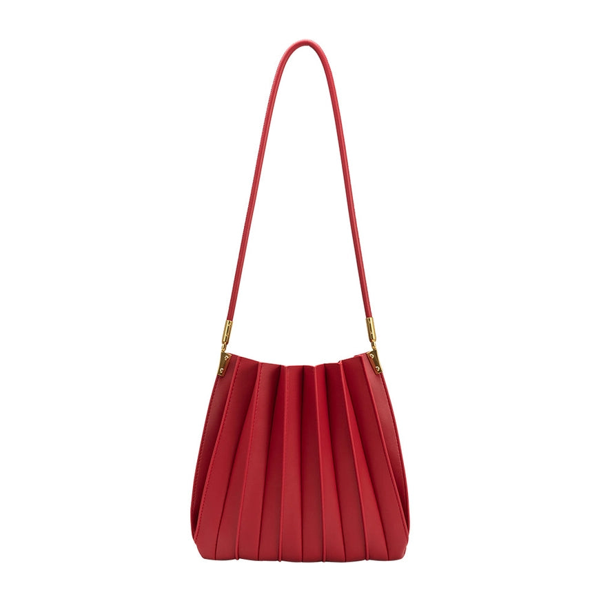 Carrie Vegan Leather Pleated Bag