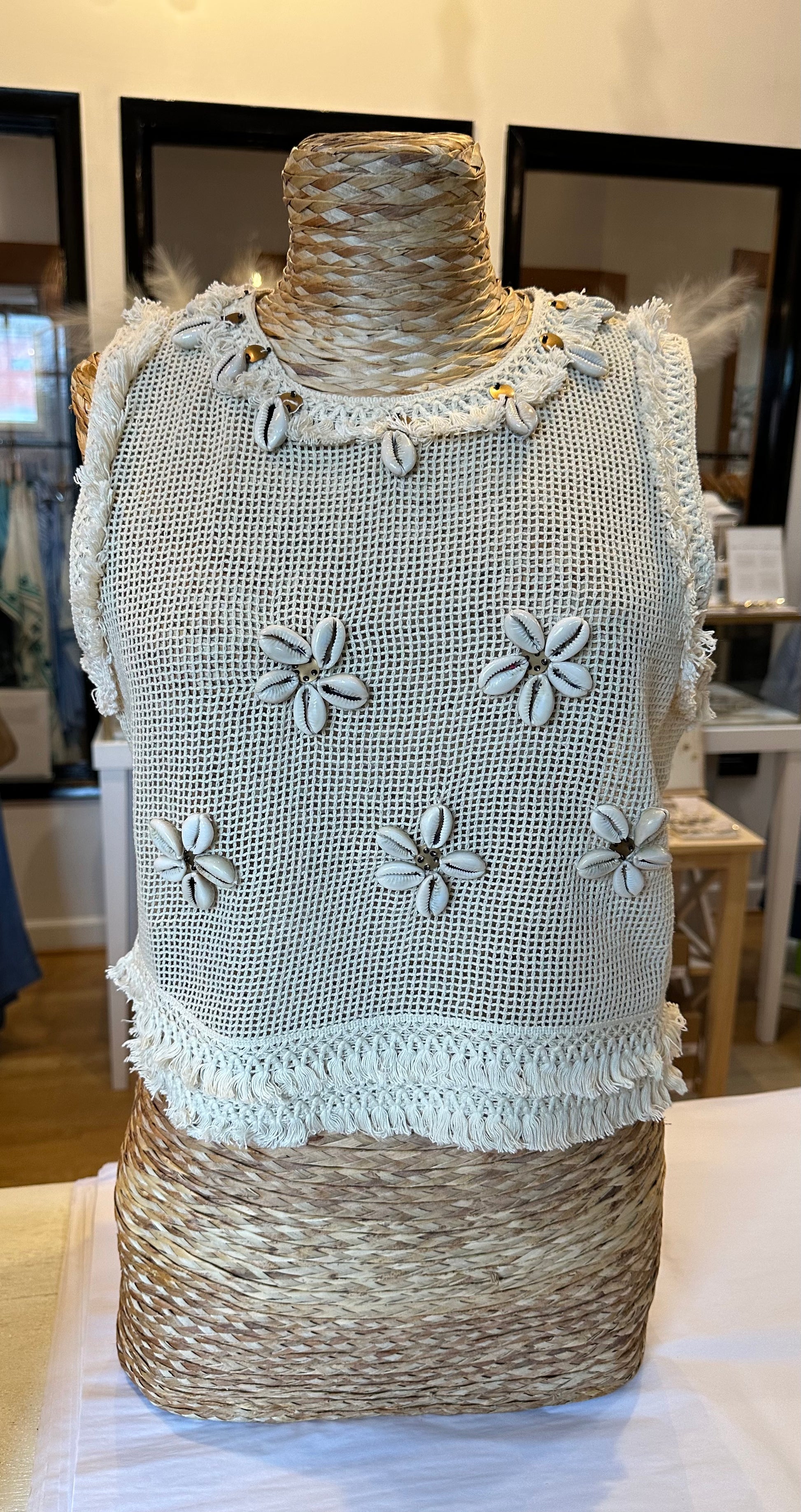 Mina Crochet Fringe Top